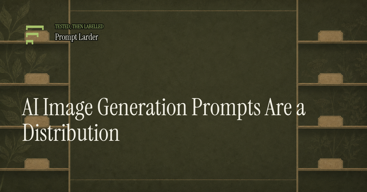 AI Image Generation Prompts Are a Distribution
