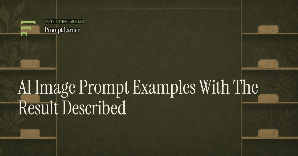 Worked AI Image Prompt Examples, Clause by Clause