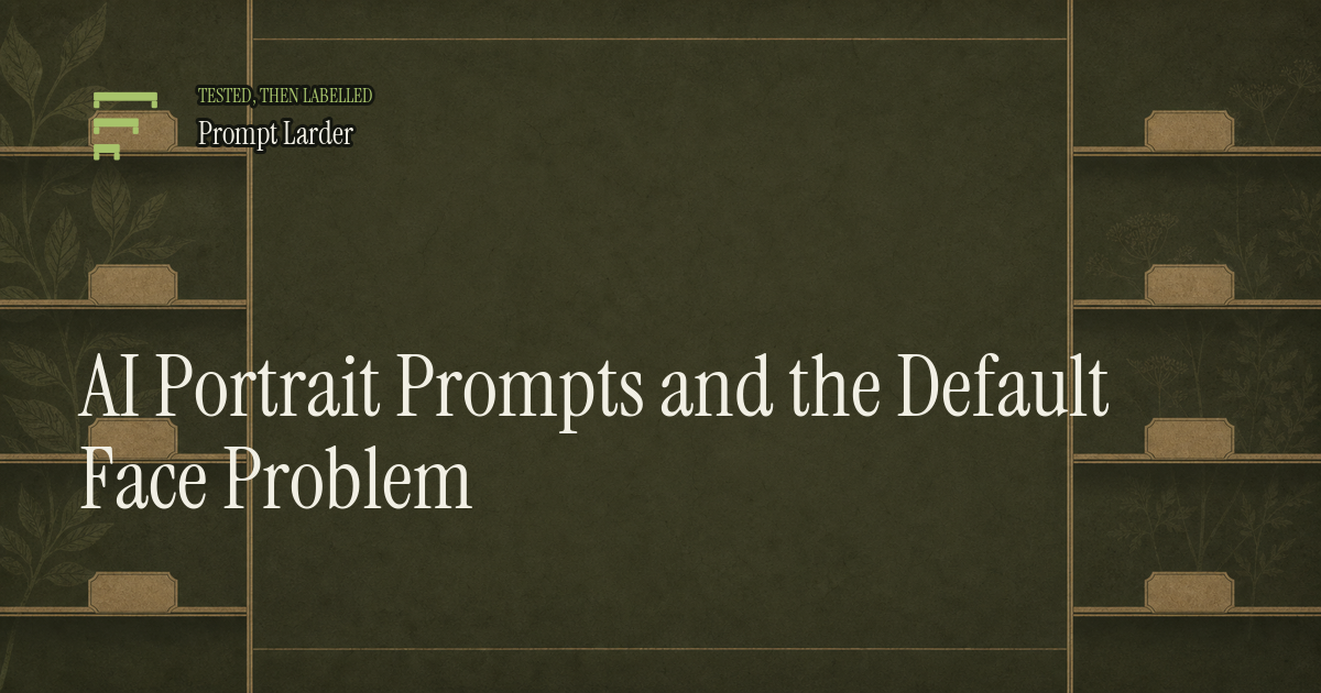 AI Portrait Prompts and the Default Face Problem