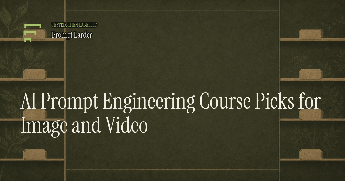 AI Prompt Engineering Course Picks for Image and Video
