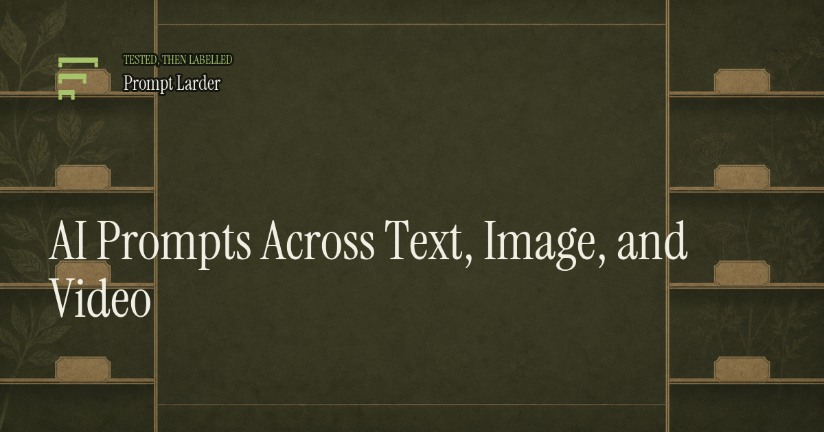 AI Prompts Across Text, Image, and Video
