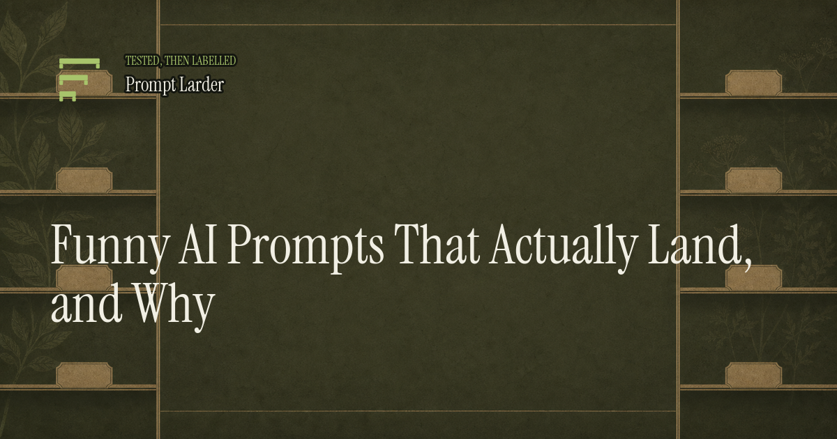 Funny AI Prompts That Actually Land, and Why
