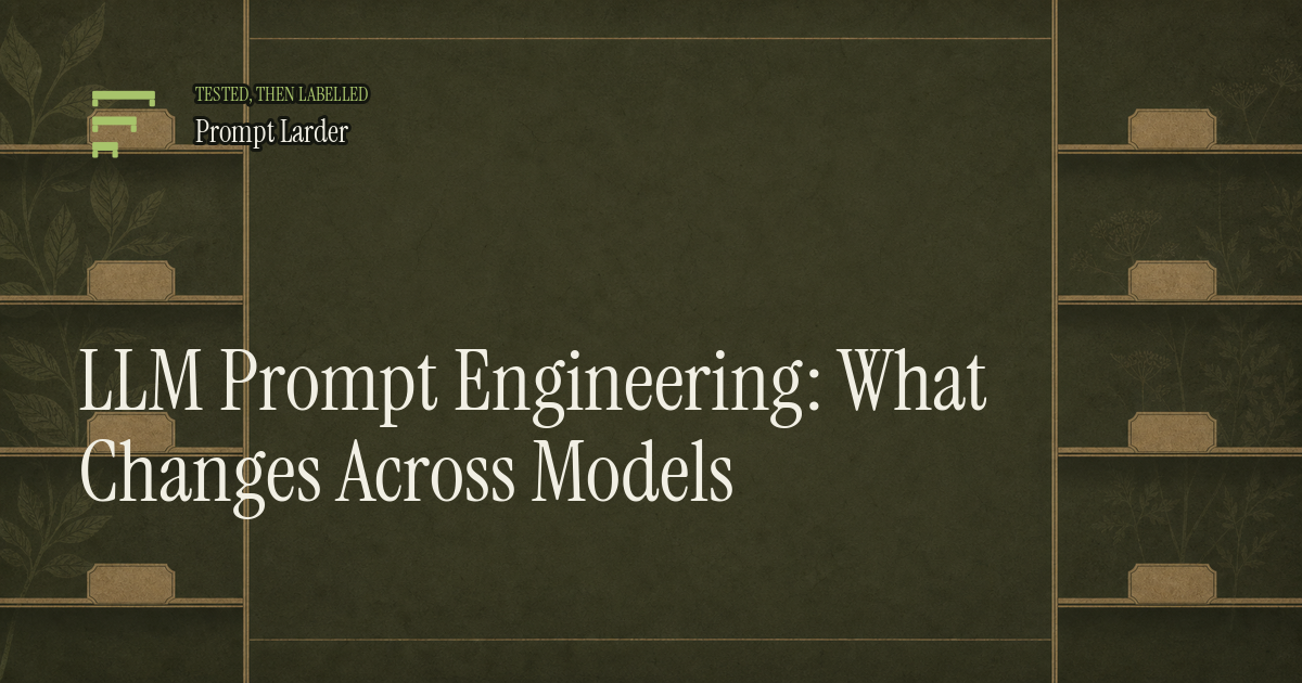 LLM Prompt Engineering: What Changes Across Models