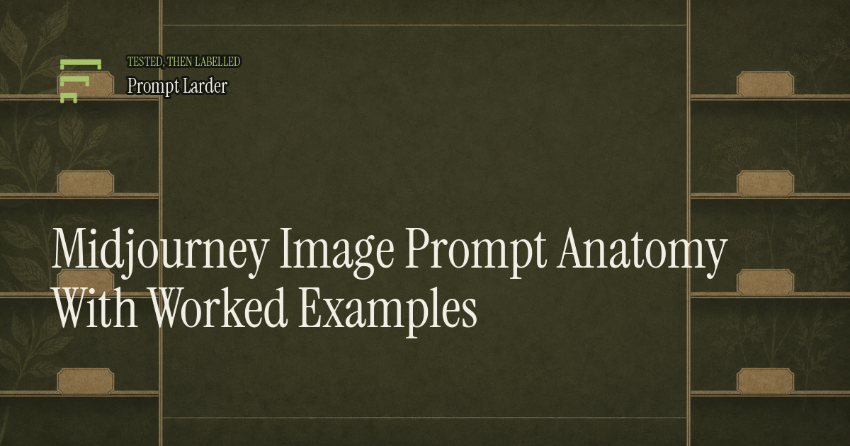 Midjourney Image Prompt Anatomy With Worked Examples