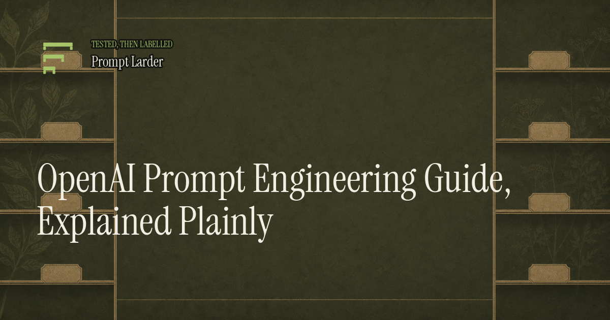OpenAI Prompt Engineering Guide, Explained Plainly