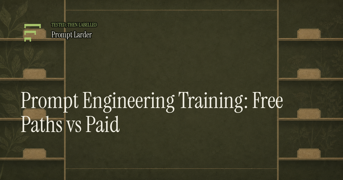 Prompt Engineering Training: Free Paths vs Paid