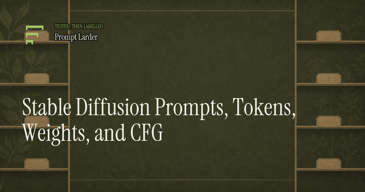 Stable Diffusion Prompts, Tokens, Weights, and CFG
